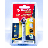 Зенківка RapidE RED POINT 6.3 мм КОБАЛЬТОВА конічна по металу на 3 різці, кут 90 градусів