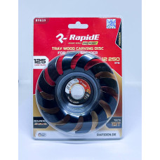 Диск шліфувальний по дереву RapidE RED POINT 125mm*12T R9839 ЗУБЧАСТИЙ ЗАКРУГЛЕНИЙ
