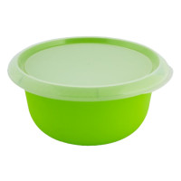 Миска кухонна з кришкою 2,75л, оливковий прозорий