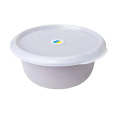 Миска кухонна з кришкою 2,75л, какао прозорий