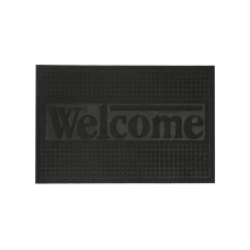 Килимок придверний без кромки 60х90см, з надписом "WELCOME", чорний