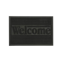 Килимок придверний з кромкою 40х60см, з надписом "WELCOME", чорний