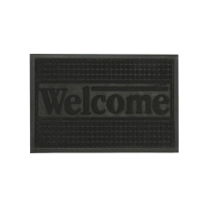 Килимок придверний з кромкою 40х60см, з надписом "WELCOME", чорний