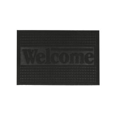 Килимок придверний без кромки 40х60см, з надписом "WELCOME", чорний