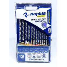 Набір свердел по металу RapidE HSS PRO 13шт Sprint Series (1.5;2;2.5;3;3.2;3.5;4;4.5;4.8;5;5.5;6;6.5 мм )