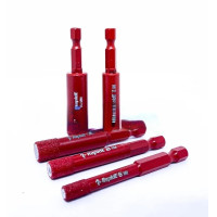 Свердло вакумне паяння RapidE Red Point Diamond bit HEX Shank для керамограніту 14 мм