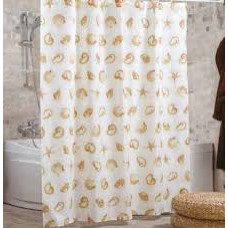 	Штора для ванної тканинна Міранда Star Fish beige 180*200 см