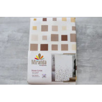 	Штора для ванної тканинна Міранда Efes beige 180*200 см
