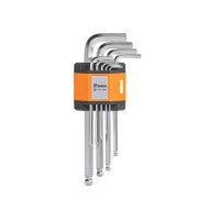Набір шестигранних ключів HEX 1,5 - 10 мм з кулькою, 9 шт., довгі, DIY-HKB31-LO/B