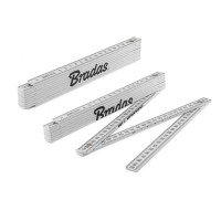 Лінійка розкладна, ABS, 2м, пружина, біла, DIY-MFP21WH/S
