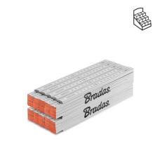 Лінійка розкладна, дерево, 2м, пружина, білий, DIY-MFW22WH/10BOX