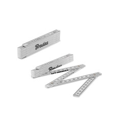 Лінійка розкладна, ABS, 1м, пружина, біла, DIY-MFP11WH/S