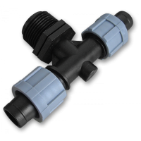 Трійник крапельна стрічка х2 / різьба зовнішня 1/2", DSTA06-12L