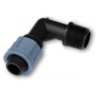 Коліно сполучне крапельна стрічка – різьба зовнішня 1/2", DSTA02-12L