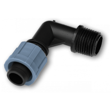 Коліно сполучне крапельна стрічка – різьба зовнішня 3/4", DSTA02-34L