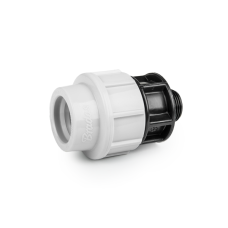 Муфта з'єднувальна для труб PE 25 мм / РЗ 1/2", PN16, DSRA16L25M12