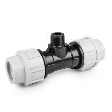 Трійник для труб PE 20 мм / РЗ 3/4", PN16, DSRA16T20M34