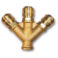Трійник пневматичний з РВ 3/8", латунь, ESSK, GK1372