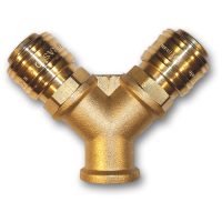 Двійник пневматичний з РВ 3/8", латунь, ESSK, GK1372