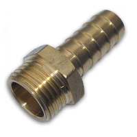 Адаптер з ніпелем під шланг 13 мм, РЗ 1/2", латунь, GEKA, GK75/1SK