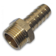 Адаптер з ніпелем під шланг 13 мм, РЗ 1/2", латунь, GEKA, GK75/1SK