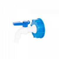 Комплект IBC, синя гайка S60x6 з краном 3/4", вихід 3/4", IBCS60-KP3412