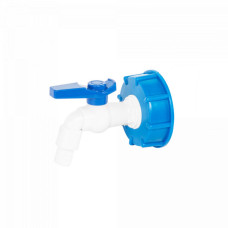 Комплект IBC, синя гайка S60x6 з краном 3/4", вихід 3/4", IBCS60-KP3412