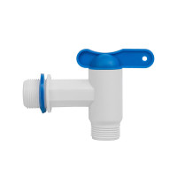 Кран зовнішня різьба 3/4", РР, GTM3434PP/WHITE / L