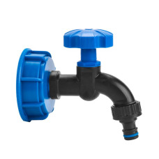 Набір IBC РВ S60x6, кран, нейлон РЗ 1/2" на шланг 5/8", 1/2" + ніпель, IBCS60-WL-K112