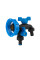 Набір IBC S60x6, кран BLACK RAVEN, РЗ 2x3/4'', NYLON/BRASS для шланга 5/8", 1/2", ніпель, IBCS60-GTBR123434NB1