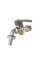 Кран вентильний РЗ 1/2", штуцер під шланг 3/4", латунь нікель, SIDE LOCK, BR-KSS1234