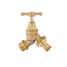 Кран вентильний РЗ 1/2", вихід РЗ 3/4", BRASS, BR-KCR1234