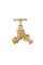 Кран вентильний РЗ 1/2", вихід РЗ 3/4", BRASS, BR-KCR1234