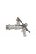 Кран вентильний РЗ 1/2", штуцер під шланг 3/4", латунь нікель, LEVER LOCK, BR-KLS1234