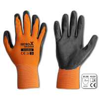 Рукавички захисні NITROX ORANGE нітрил, розмір 9, RWNO9