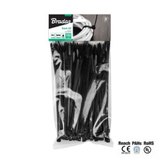 Стяжки кабельні пластикові 2,5x100мм UV BLACK, TS1125100B