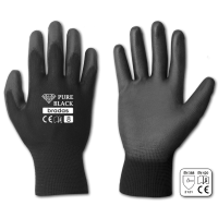 Рукавички захисні PURE BLACK поліуретан, розмір 10, RWPBC10
