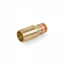 Ніпель латунний для з'єднання шлага 1/2", штуцер під шланг, BRASS, BR-2012