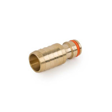 Ніпель латунний для з'єднання шлага 3/4", штуцер під шланг, BRASS, BR-2034