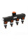 Розподільник з 4 кранами, РЗ 1" до РЗ 3/4", BLACK LINE HEAVY DUTY, ECO-PWB3044
