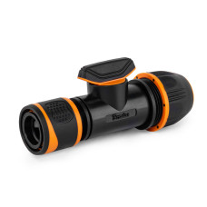 Конектор з краном та приєднанням для шланга 3/4", 5/8", 1/2", BLACK LINE, ECO-PWB2246