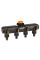 Розподільник з 4 кранами, РЗ 1" до РЗ 3/4", BLACK LINE, ECO-PWB3054