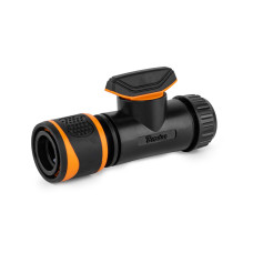 Конектор з краном для шланга 1/2", 5/8", BLACK LINE, ECO-PWB2249