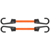 Шнур еластичний гумовий 80см х 2шт. з металевими гачками PVC BUNGEE CORD HOOK, BCH2-08080OR-B