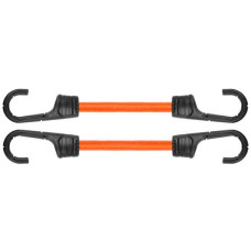 Шнур еластичний гумовий 80см х 2шт. з металевими гачками PVC BUNGEE CORD HOOK, BCH2-08080OR-B