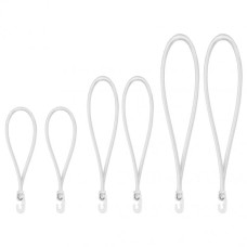 Набір гумових петель 18см, 25см, 40см з гачком PVC BUNGEE CORD HOOK, BCH3-04SET1WH-B