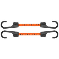 Шнур еластичний гумовий 60см х 2шт. з металевими гачками PVC BUNGEE CORD HOOK, BCH2-08060OR-B