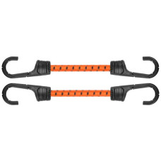 Шнур еластичний гумовий 60см х 2шт. з металевими гачками PVC BUNGEE CORD HOOK, BCH2-08060OR-B