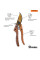 Секатор для обрізання гілок WOOD, сталь SK5, V-SERIES, KT-V1036