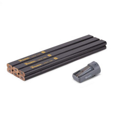 Набір будівельних олівців з точилкою HB 180mm OCTAGON, 6 шт. графіт, DIY-PC2OC18GH/S6B